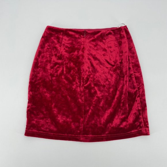 Womens Super down Red Velvet Skirt - Picture 2 of 6